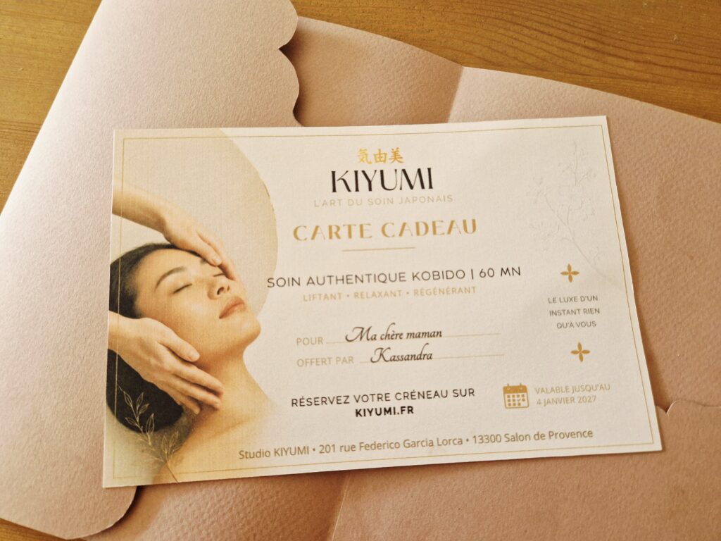 Carte cadeau massage Kobido à Salon de Provence